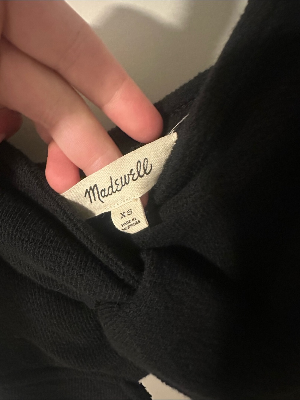 Madewell Black Cropped Twist-Front Tank - Picture 2 of 3